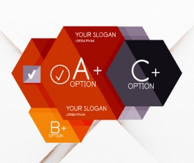 Geometric shapes background business vector 07