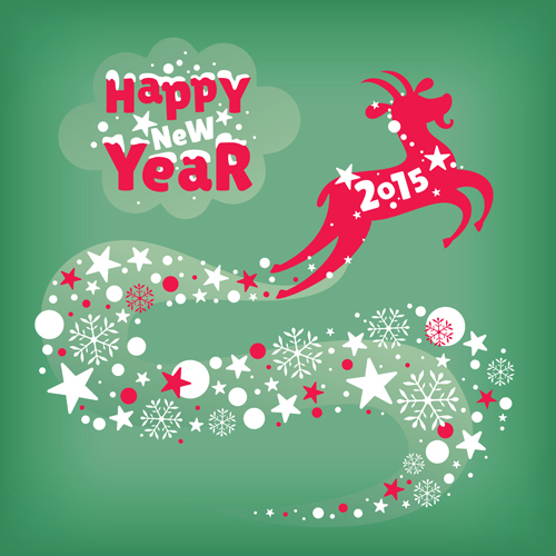 Goat 2015 year vector material