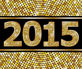 Golden glow 2015 vector background