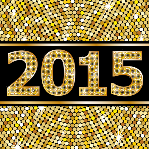 Golden glow 2015 vector background