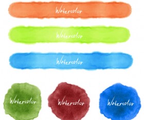 Grunge watercolor blots vector material 04