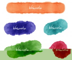 Grunge watercolor blots vector material 05