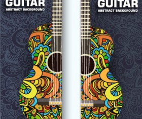Guitar abstract banner vector