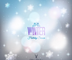 Halation winter christmas vector art background