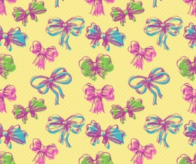Hand drawn bow seamless pattern vector