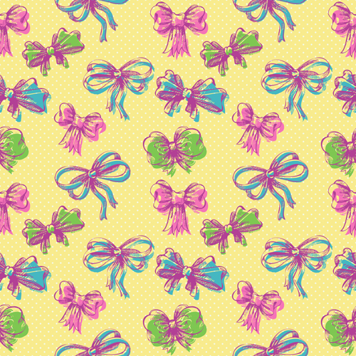 Hand drawn bow seamless pattern vector