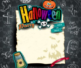 Hand drawn halloween party background 01