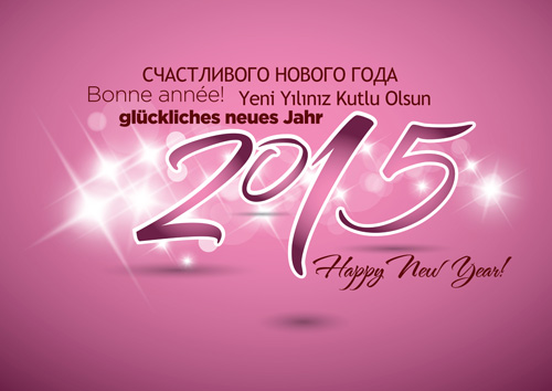 Happy new year 2015 vectors