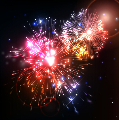 Holiday Fireworks Effect Shiny Background 04 Free Download