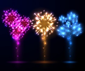 Holiday fireworks effect shiny background 06