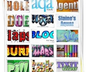 Huge collection font effects action
