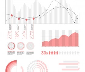 Infographics elements flat UI vector