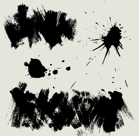 Ink splatter grunge vector 01