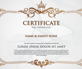 Light color certificate and diploma creative template vector 02
