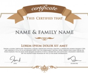 Light color certificate and diploma creative template vector 05