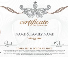 Light color certificate and diploma creative template vector 06