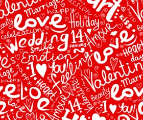 Love with hearts patterns seamless vector set 03
