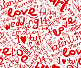 Love with hearts patterns seamless vector set 05