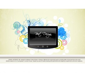 Modern digital billboard abstract elements vector 01