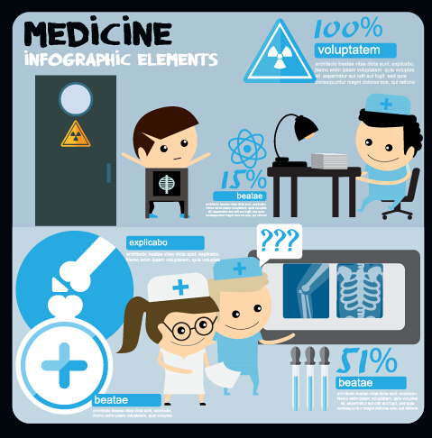 Modern medicine infographic vectors 01