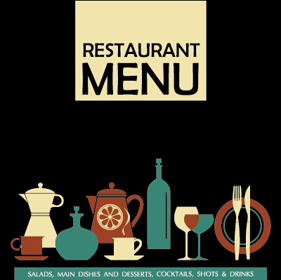 Modern restaurant menu vector cover set 01