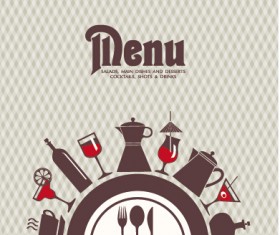 Modern restaurant menu vector cover set 04