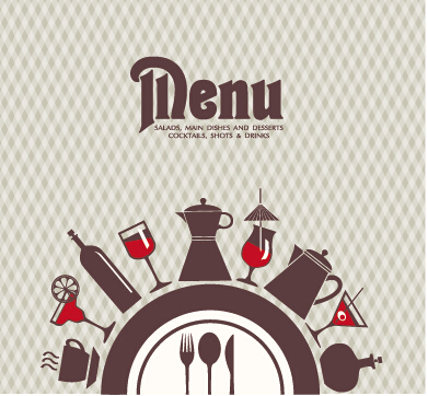 Modern restaurant menu vector cover set 04