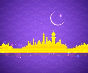Mubarak Islam background design vector 14