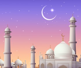Mubarak Islam background design vector 17