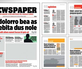 Newspaper typesetting vector material