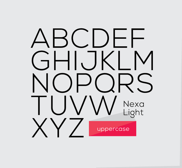 Nexa light with gold fonts