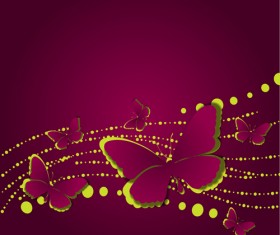 Paper cut butterfly vector background set 02