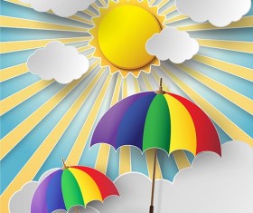 Paper effect natural background vector design 01