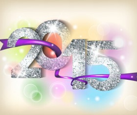 Purple velvet and 2015 new year vector background