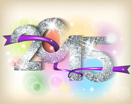 Purple velvet and 2015 new year vector background