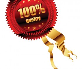 Quality medal shiny vector 01