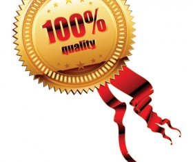 Quality medal shiny vector 02