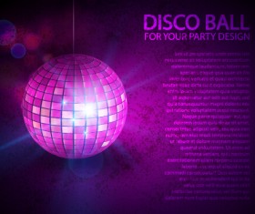Rainbow disco ball background vector material