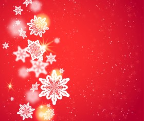 Red style christmas shiny greeting card vector 02