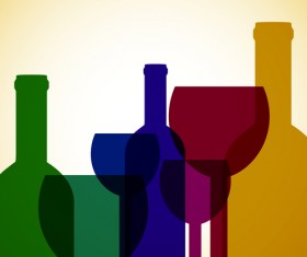 Restaurant wine menu art cover vector 03