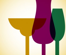 Restaurant wine menu art cover vector 04