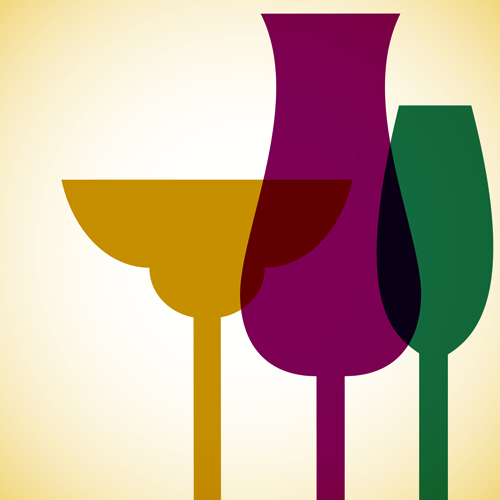 Restaurant wine menu art cover vector 04
