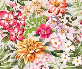 Retro flower pattern seamless vector 01