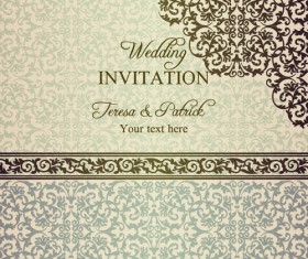 Romantic ornate wedding invitations 01