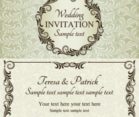 Romantic ornate wedding invitations 02