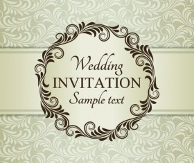 Romantic ornate wedding invitations 03