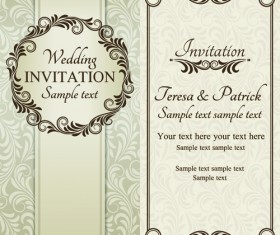 Romantic ornate wedding invitations 04