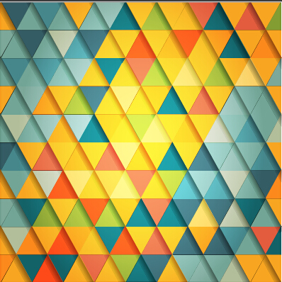Shiny colored triangle pattern vector 02