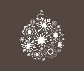Snow baubles merry christmas background vector
