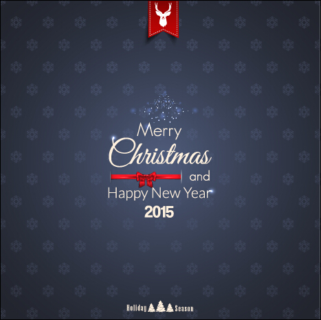 Snow pattern new year and 2015 christmas background